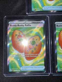 Lot Of 3 Buddy Buddy Poffin 167/132 Pokemon Mega Evolution Full Art Trainer - Image 3