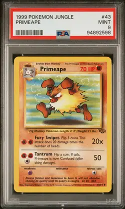 1999 POKEMON JUNGLE #43 PRIMEAPE PSA 9 - Image 1