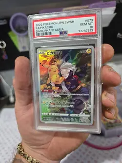 Pokemon TCG Fa/Pikachu Jap Dark Phantasma 073/071 Psa 10 - Image 1