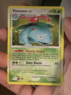 Pokemon D&P Secret Wonders Venusaur Holo #20 MISSING INK LAYER HOLO BLEED ERROR - Image 1