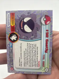 Pokemon 2000 Topps Series 2 Blue Logo Gastly #92 Foil - Image 4