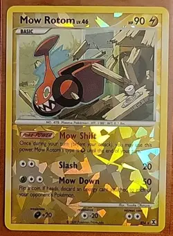 Pokemon TCG Mow Rotom Rising Rivals RT4 Reverse Holo Rare - Image 1