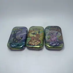 Pokemon Prismatic Evolutions Lot of 3 Mini Tins Sealed Umbreon, Flareon, Espeon - Image 1