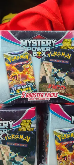 Pokemon Mystery Power Box Lot of 3 Chase Pack Seeded 1:10 15 Booster Packs Total - Image 2