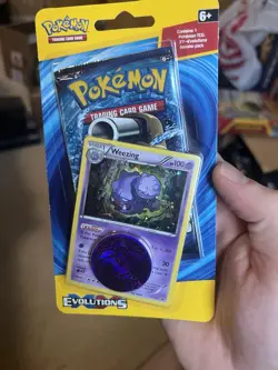Pokemon XY Evolutions Checklane Blister Pack Weezing Promo 2016 SEALED Pack - Image 1
