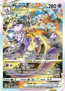 1x Mewtwo VSTAR - GG44/GG70 - Ultra Rare NM-Mint Pokemon SWSH13 - Crown Zenith - Image 1