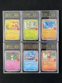 2025 Pokemon Japanese McDonald's PROMO 020/M-P Pikachu APH 10 Lot*6 ILL47 - Image 1