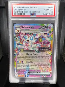 2025 POKEMON PRE EN-PRISMATIC EVOLUTIONS #041 SYLVEON EX PSA 10 JY - Image 1