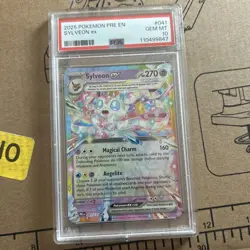 2025 POKEMON PRISMATIC EVOLUTIONS #041 SYLVEON EX PSA 10 - Image 1