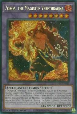 Yugioh! Zoroa, the Magistus Verethragna - BLMM-EN045 - Secret Rare - 1st Edition - Image 1
