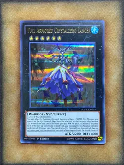Yugioh Full Armored Crystalzero Lancer DUSA-EN007 Ultra Rare 1st Ed NM - Image 1