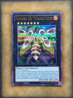 Yugioh Number 28: Titanic Moth DUSA-EN013 Ultra Rare 1st Ed NM - Image 1