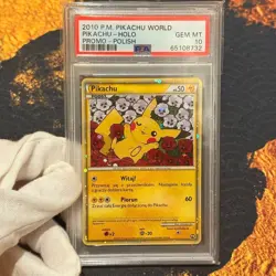 PSA 10 Pikachu World Holo 2010 Promo Polish Edition Pokemon Card Gem Mint - Image 1