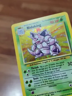 Nidoking 11/102 Holo Rare, Base Set Edition Pokemon Card 1999 WOTC MP!! - Image 3