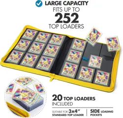 Toploader Binder, Trading Card Binder Storage, 252 9 Pocket Top Loader Binder, C - Image 2
