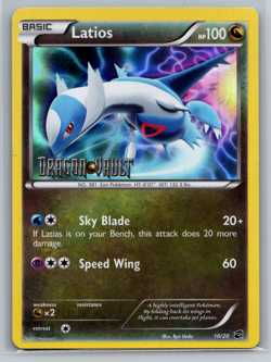 Latios 10/20 Dragon Vault Holo Rare Stamped Pokemon Card MP - Image 1