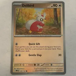 Delibird - 105/132 - Reverse Holo Normal Mega Evolution Pokemon Card TCG - Image 1