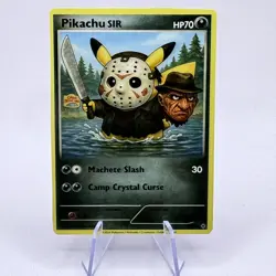 Friday The 13th - Jason Voorhees x Pikachu Custom Fan Full Art Card - Image 1