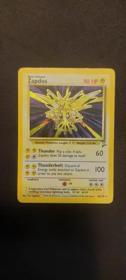 2001 Base Set Zapdos Holo #20/130 Rare WOTC Pokemon Card TCG Original LP - Image 1