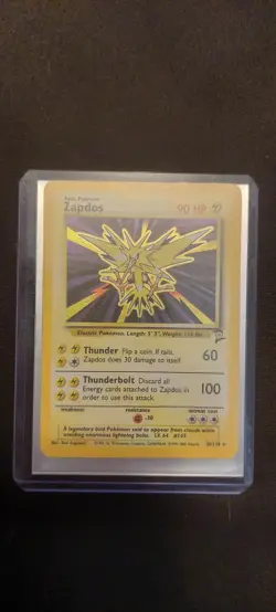 2001 Base Set Zapdos Holo #20/130 Rare WOTC Pokemon Card TCG Original LP - Image 3
