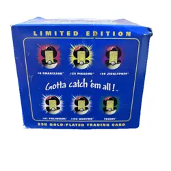 Pokemon 23k Gold Plated JIGGLYPUFF Trading Card Sealed 1999 Blue Box Burger King - Image 4
