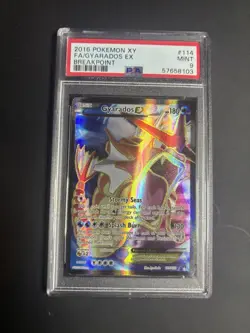Pokemon Gyarados EX TCG Full Art Holo Ultra Rare Card 114/122 PSA 9 - Image 1