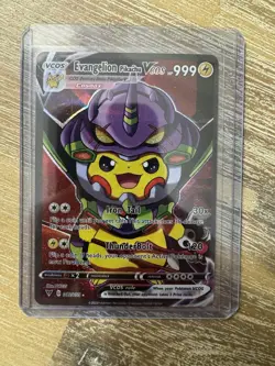 Pikachu Neon Gen Evangelion EVA Cosplay Cute Doujin ACG HOLO Card - Near Mint - Image 1