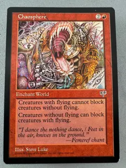 Chaosphere Mirage Regular Rare MTG-Never Played NM-Vintage Magic-Reserve List - Image 1