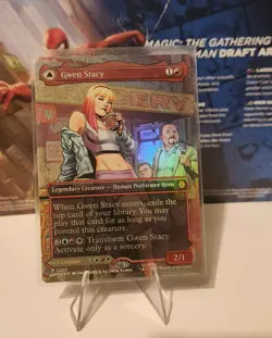 Gwen Stacy Ghost-Spider (0202) (Borderless) Foil Marvel's Spider-man MTG - Image 1