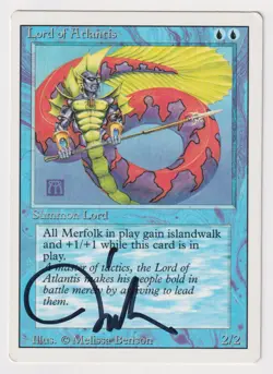 Signed Lord of Atlantis HP Revised Edition Artist Melissa A. Benson 1994 MTG! - Image 1
