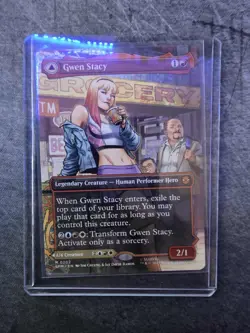 Gwen Stacy/ghost Spider Borderless Non Foil MTG Marvel's Spider-Man #0202 Magic - Image 1