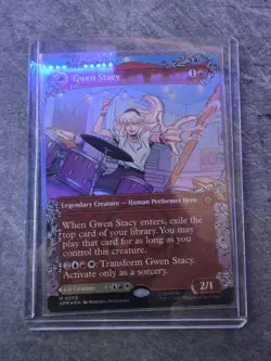 Gwen Stacy (0209 Borderless)Marvel's Spider-Man Foil NM MTG - Image 1