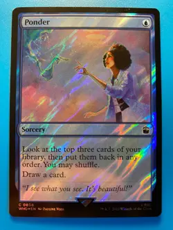 MTG 1x FOIL Ponder # 808 Universes Beyond: Doctor Who Magic the Gathering x1 NM - Image 1