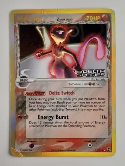 Damaged - Pokemon Stamped Reverse Holo Mewtwo 12/113 - EX Delta Species - Image 1