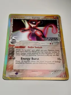 Damaged - Pokemon Stamped Reverse Holo Mewtwo 12/113 - EX Delta Species - Image 3