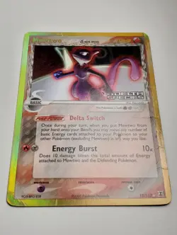 Damaged - Pokemon Stamped Reverse Holo Mewtwo 12/113 - EX Delta Species - Image 4