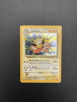 Pokemon English Jungle Jolteon Holo #4/64 1999 WOTC Wizards off the Coast LP - Image 3
