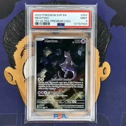 PSA 9 MINT 2023 Pokemon EN-151 Ultra Premium Collection MEWTWO #052 Full Art UPC - Image 2