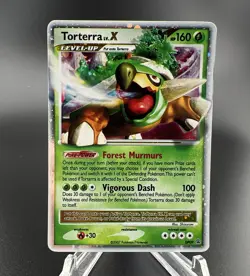 Pokemon TCG Torterra LV.X DP09 Ultra Rare Black Star Promos - Image 1
