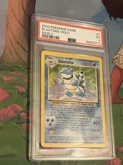 Pokemon TCG Blastoise 2/130 Unlimited Base Set 2 PSA 5 - Image 2