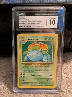 2023 Pokemon CLV en Venusaur #003 CGC 10 Gem Mint Venusaur & Lugia EX Deck Holo - Image 1