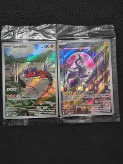 Pokemon Center Stamped Promos Miraidon SVP 013 and Koraidon SVP 014 Sealed Set - Image 2
