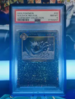 Pokemon Golduck Legendary Collection Reverse Holo #43 PSA 8 Guard Included ✨🥶🔥 - Image 2