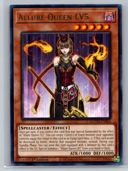 YUGIOH MZTM-EN064 Allure Queen LV5 Rare 1st Edition NM - Image 1