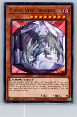 Yugioh! Clear Vice Dragon - MZTM-EN071 - Rare - 1st Edition Near Mint - Image 1
