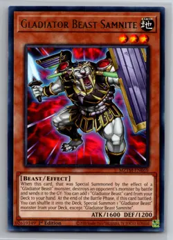 Yugioh - Gladiator Beast Samnite (Rare) (1st Edition) - MZTM-EN069 P - Image 1