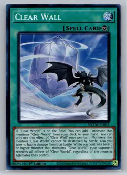 Yugioh! Clear Wall - MZTM-EN041 - Super Rare - 1st Edition Near Mint - Image 1