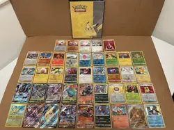 Pokemon TCG Large Binder Lot Of Over 40 Cards Holos Ultra Rares Pikachu Houndoom - Image 1