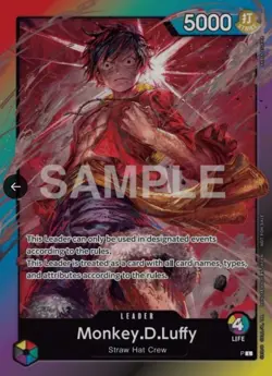 Limit One Piece Card Game Rainbow Monkey D Luffy Promo Leader P-L Netflix Sealed - Image 1