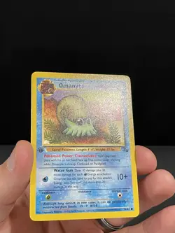 Pokemon Card 1ST EDITION Omanyte Fossil 52/62 WotC Vintage 1999 NM/NM+ - Image 5